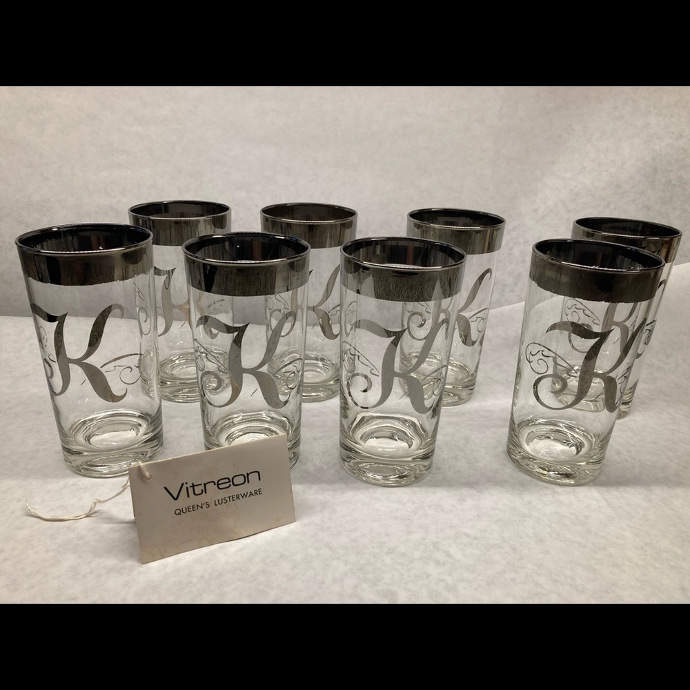 Vintage Vitreon Initial “K” Glasses